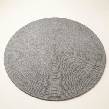 Oak Bluff Round Area Rug - Gray (synthetic illustration; no displayed measurements)