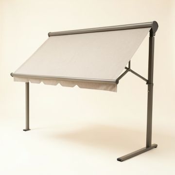Patio Polyester Retractable Side Awning (synthetic illustration; no displayed measurements)