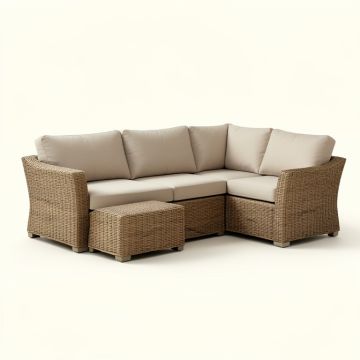 Gaskins 4 Piece Rattan Sofa Seating Group With Cushions (synthetic illustration; no displayed measurements)