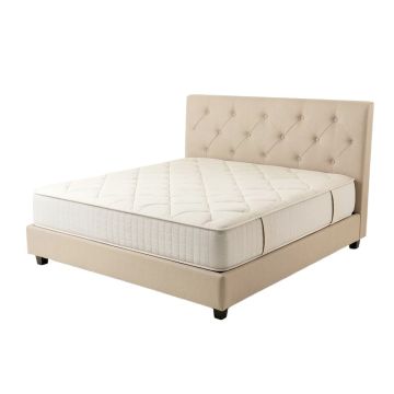 Adithi Twin Tufted Upholstered Platform Bed