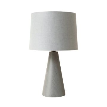Spruce Bend Table Lamp With A Plain Fabric Shade - Gray