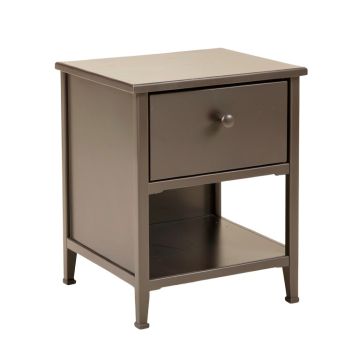 Cushing 1 - Drawer Metal Nightstand