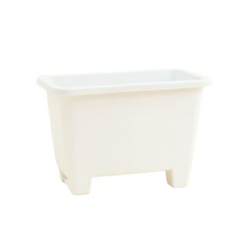 Fern Canyon Empty Raised Planter - White