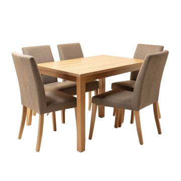 Applegate 5 - Piece Solid Rubberwood Dining Set