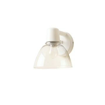 Holly Bridge Wall Sconce Mounted On A Plain Wall - White
