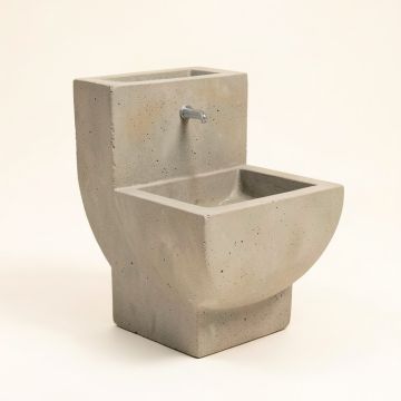 Anduze Concrete Wall Fountain (synthetic illustration; no displayed measurements)