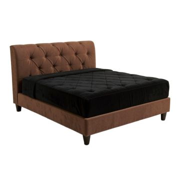 Tufted Upholstered Low Profile Platform Bed