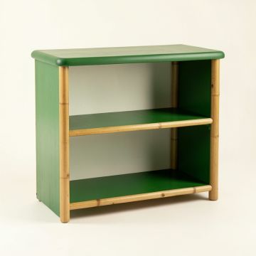 Slate Bluff Low Bookcase - Green (synthetic illustration; no displayed measurements)