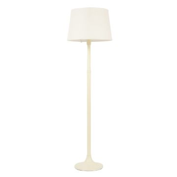 Willow Bend Floor Lamp With A Plain Fabric Shade - Ivory
