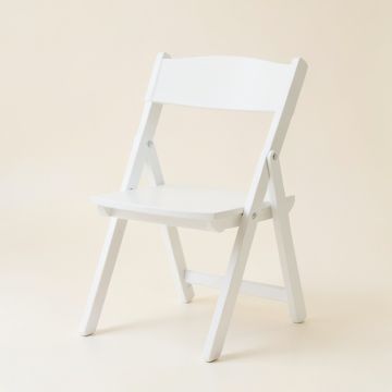 Hill Crest Folding Outdoor Chair - White (synthetic illustration; no displayed measurements)