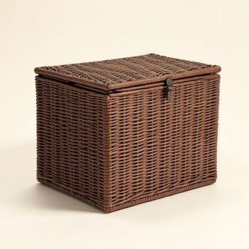 Tegan 25 Gallon Wicker Deck Box (synthetic illustration; no displayed measurements)