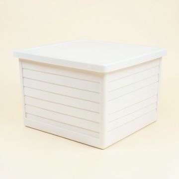 Heath Bridge Closed Outdoor Storage Box - White (synthetic illustration; no displayed measurements)