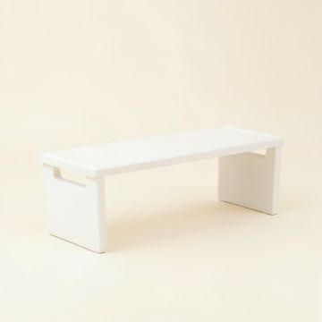 Cedar Bend Narrow Outdoor Storage Bench - White (synthetic illustration; no displayed measurements)