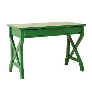 Oak Bridge Writing Desk - Green