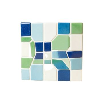 Premium Hand Painted 3 '' X 6 '' Glass Mosaic Subway Tile
