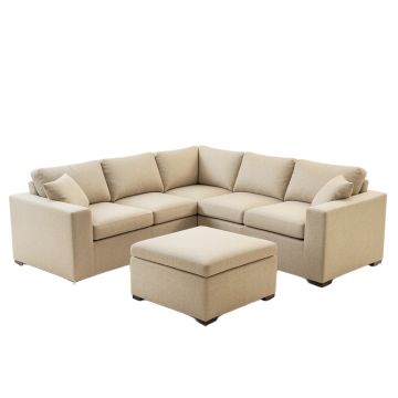 Jaydon 116 '' Wide Reversible Modular Corner Sectional With Ottoman
