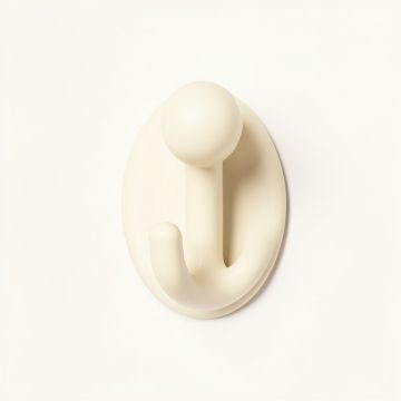 Spruce Brook Wall-Mounted Robe Hook - Cream (synthetic illustration; no displayed measurements)