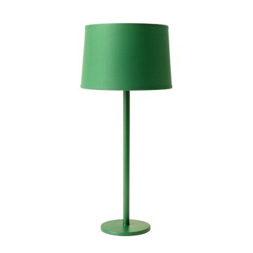 Clay Bridge Floor Lamp With A Plain Fabric Shade - Green (synthetic illustration; no displayed measurements)