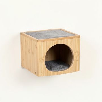 Field Dell Wall-Mounted Cat Perch - Gray (synthetic illustration; no displayed measurements)
