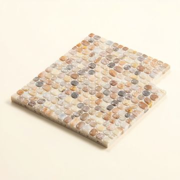 Noburu Baroque 1 '' X 1 '' Seashell Grid Mosaic Tile (synthetic illustration; no displayed measurements)