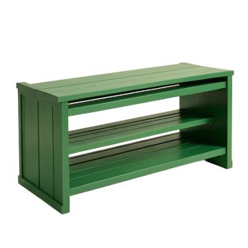 Glen Bend Shoe Storage Bench - Green