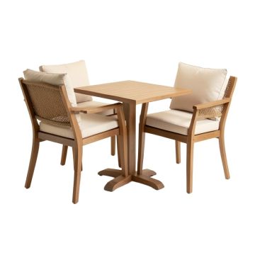 Edwards Square 2 - Person 25.79 '' Long Bistro Set With Cushions