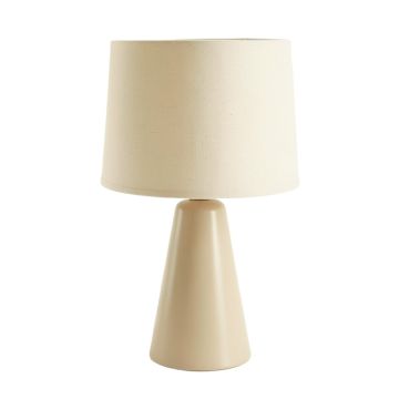 Lake Canyon Table Lamp With A Plain Fabric Shade - Beige