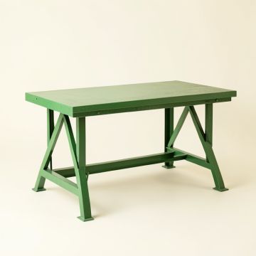Linden Dell Empty Workshop Workbench - Green (synthetic illustration; no displayed measurements)