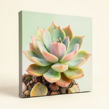 Succulent - Wrapped Canvas Print (synthetic illustration; no displayed measurements)