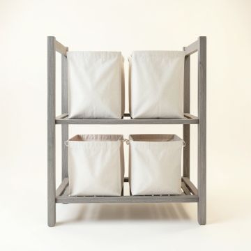 Spruce Dell Laundry Sorting Station With Plain Removable Bags - Gray (synthetic illustration; no displayed measurements)