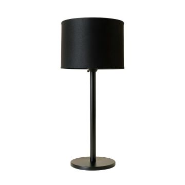 Glen Bridge Floor Lamp With A Plain Fabric Shade - Black