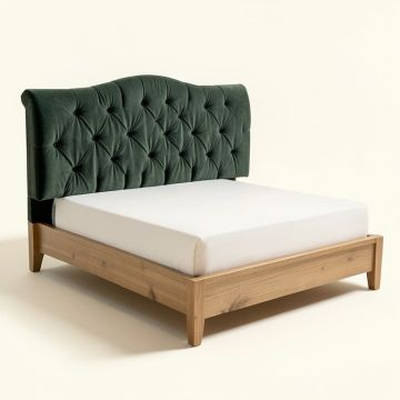 Bittinger Nail Button Tufted Wingback Upholstered Standard Bed (synthetic illustration; no displayed measurements)