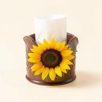 Zeller Sunflower Cast Iron Napkin Holder (synthetic illustration; no displayed measurements)