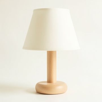 Cedar Crest Table Lamp With A Plain Fabric Shade - Cream (synthetic illustration; no displayed measurements)