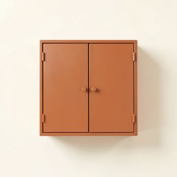 Clay Branch Wall-Mounted Entry Cabinet - Terracotta (synthetic illustration; no displayed measurements)
