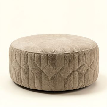 Ladner 18 '' Round Geometric Pouf Ottoman (synthetic illustration; no displayed measurements)