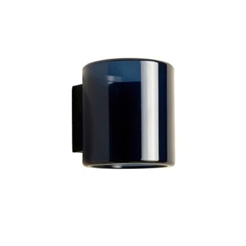 Olive Crest Wall Sconce Mounted On A Plain Wall - Navy