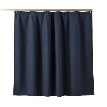 Harbor Arc Shower Curtain Hanging Flat From A Plain Rod