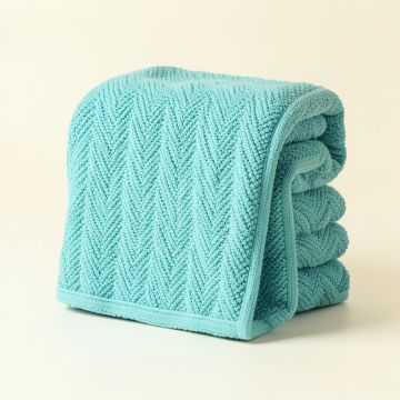 Diana Knit Zig-Zag Textured Turquoise Throw (synthetic illustration; no displayed measurements)
