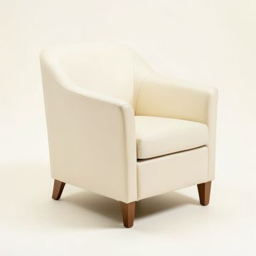 Melker Upholstered Parsons Chair In Cream (synthetic illustration; no displayed measurements)