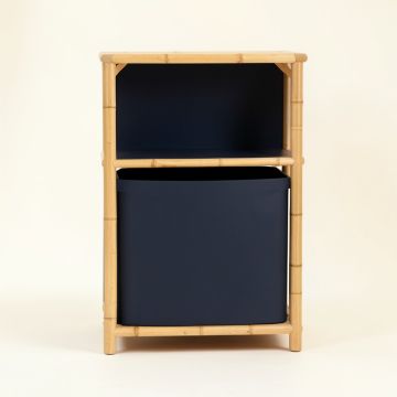 Cove Canyon Freestanding Pull-Out Hamper Cabinet - Navy (synthetic illustration; no displayed measurements)
