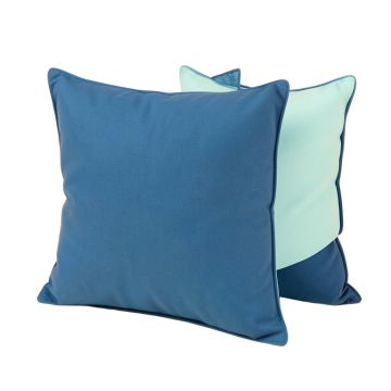 Blue Danhube Indoor/Outdoor , Removable Cover Pillow , Large & 1 Lumbar Pillow
