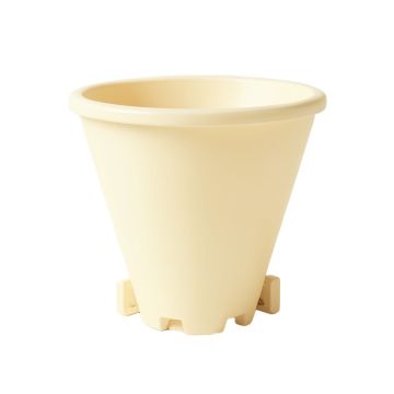Sage Bend Empty Railing Planter With Integral Brackets - Ivory