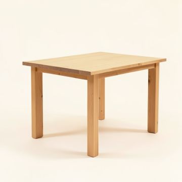 Ninette Poplar Solid Wood Dining Table (synthetic illustration; no displayed measurements)