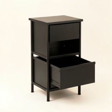 Brook Brook Freestanding Pull-Out Hamper Cabinet - Black (synthetic illustration; no displayed measurements)