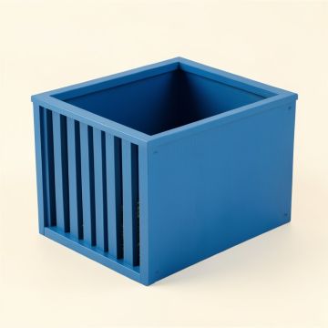 Willow Crest Empty Furniture-Style Litter Enclosure - Blue (synthetic illustration; no displayed measurements)