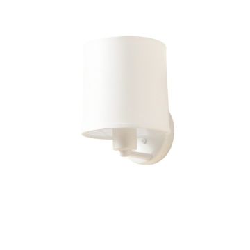 Heath Bend Wall Sconce Mounted On A Plain Wall - White