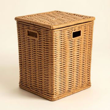 Wicker Laundry Hamper (synthetic illustration; no displayed measurements)