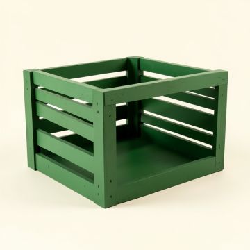Laurel Edge Empty Furniture-Style Pet Crate - Green (synthetic illustration; no displayed measurements)