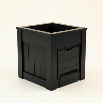 Meadow Bridge Closed Garden Compost Bin - Black (synthetic illustration; no displayed measurements)